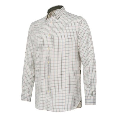 Charlow LS ing - Ivory & Blue Check