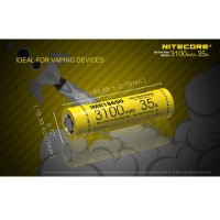 Nitecore 18650 Li-ion akku elem 3100mAh 35A / 2db