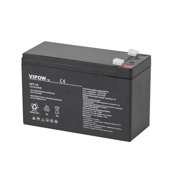 VIPOW - Tartalék akkumulátor LP7-12  12V/7Ah